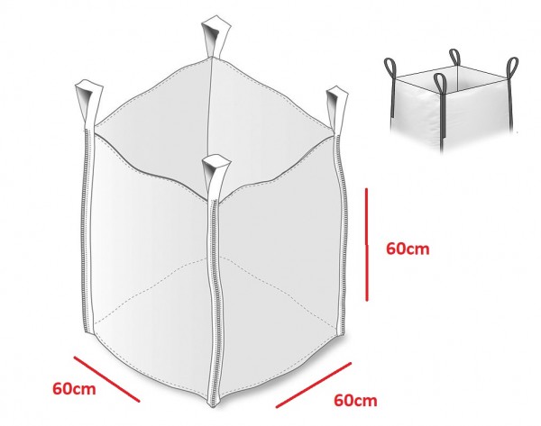 Big Bag 60 x 60 x 60 cm ohne Schürze