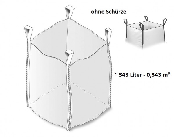 Big Bag 70 x 70 x 70 cm ohne Schürze