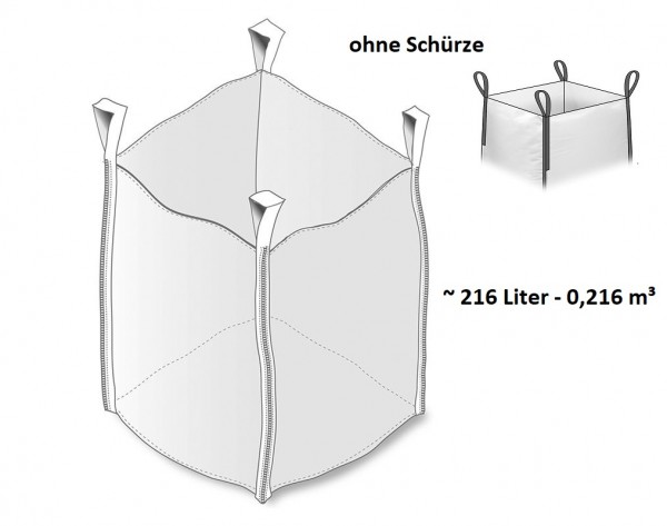 Big Bag 60 x 60 x 60 cm ohne Schürze