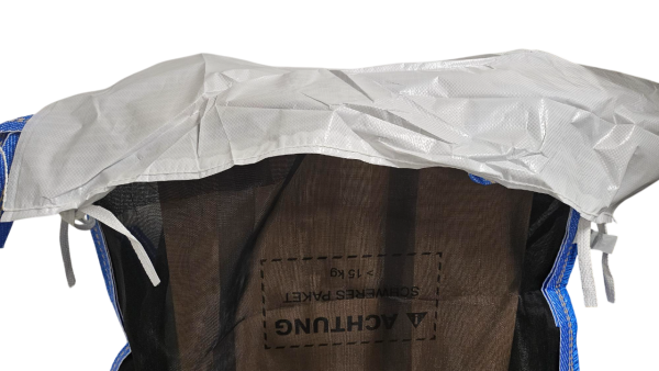 Premium Holzbag 100x100x160cm mit Abdeckung